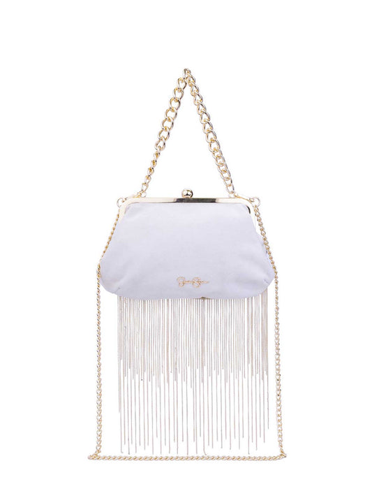 Jessica Simpson 2.0 Zoe Frame Clutch in Soft Ivory