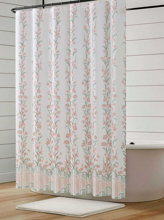 Nori Floral Blush Shower Curtain Set