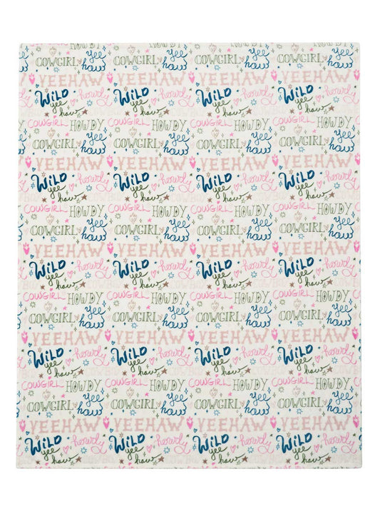 Howdy Cowgal Plush Throw Blanket