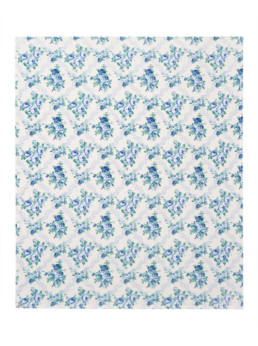 Braelyn Blue Roses Plush Throw Blanket