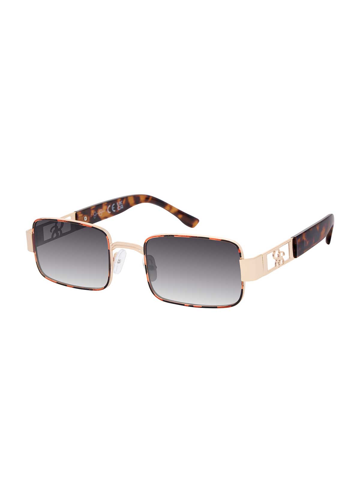 Lux Rectangle Sunglasses in Tortoise Gold