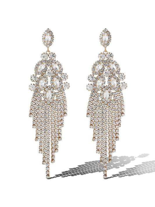 Crystal Waterfall Statement Earrings