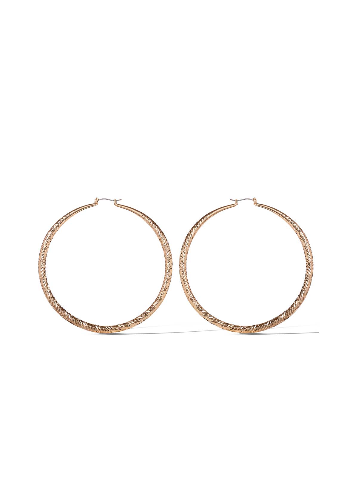 Textured Oversized Hoop Earrings