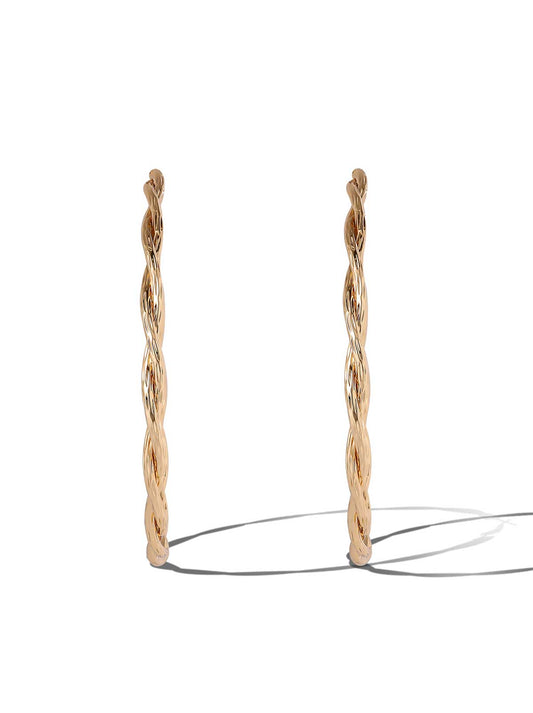 Twisted Rope-Style Hoop Earrings