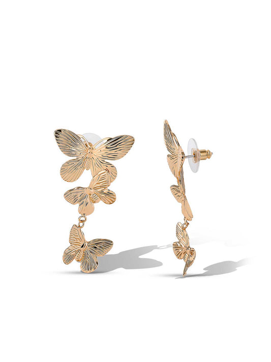 Cascading Butterfly Drop Earrings