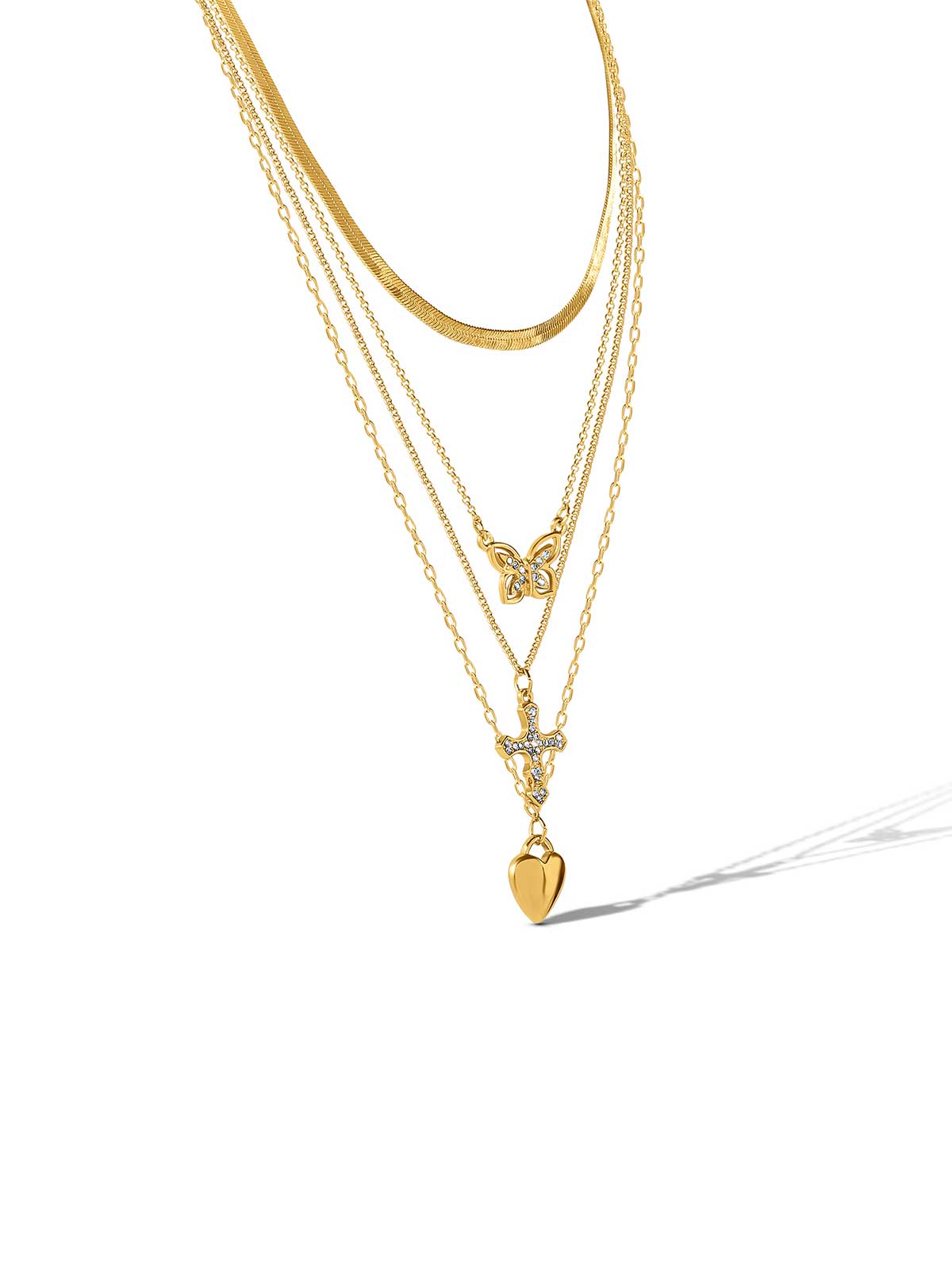 Multi-Layer Charm Necklace Set