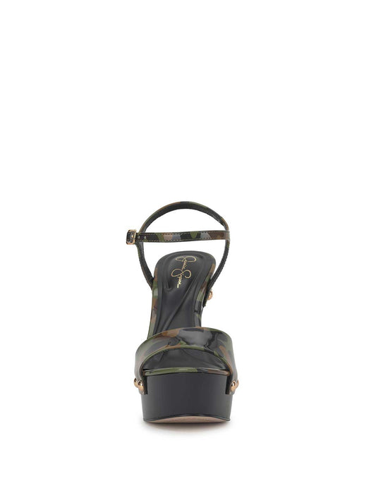 Calenta Studded Platform in Forest Camo