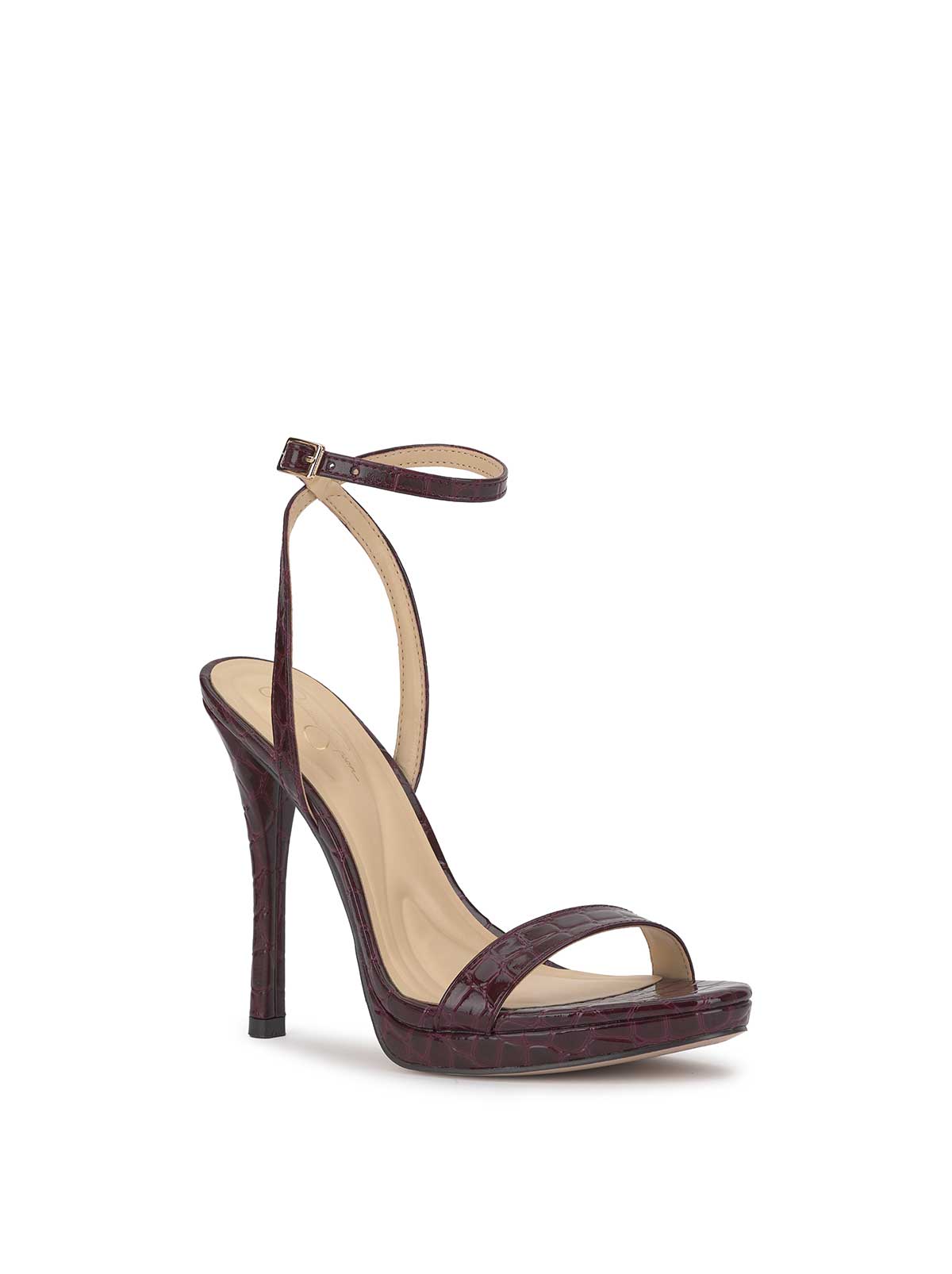Divra High Heel Sandal in Cherry Mahogany