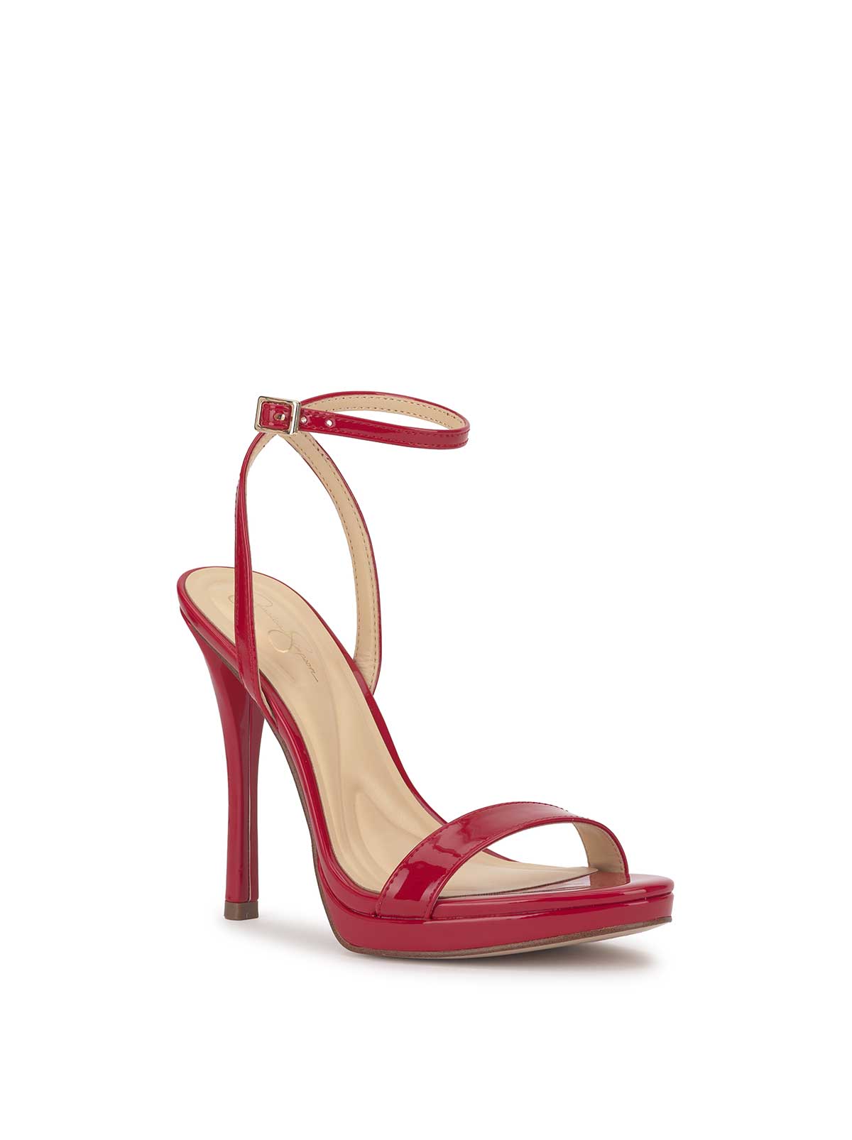 Divra High Heel Sandal in Red Muse
