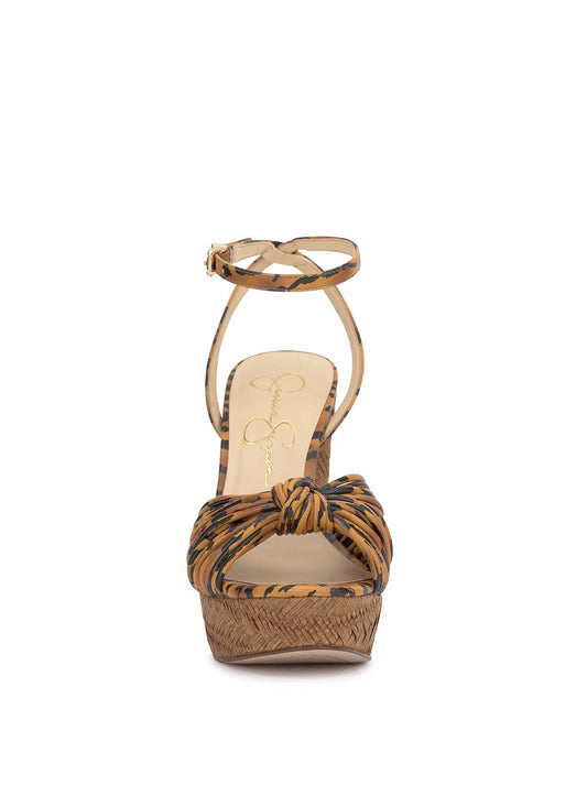 Immie Platform Sandal in Tiger Print