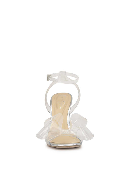 Olivine High Heel in Clear & Silver