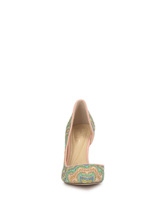 Prizma D'Orsay Pump in Raffia Chevron