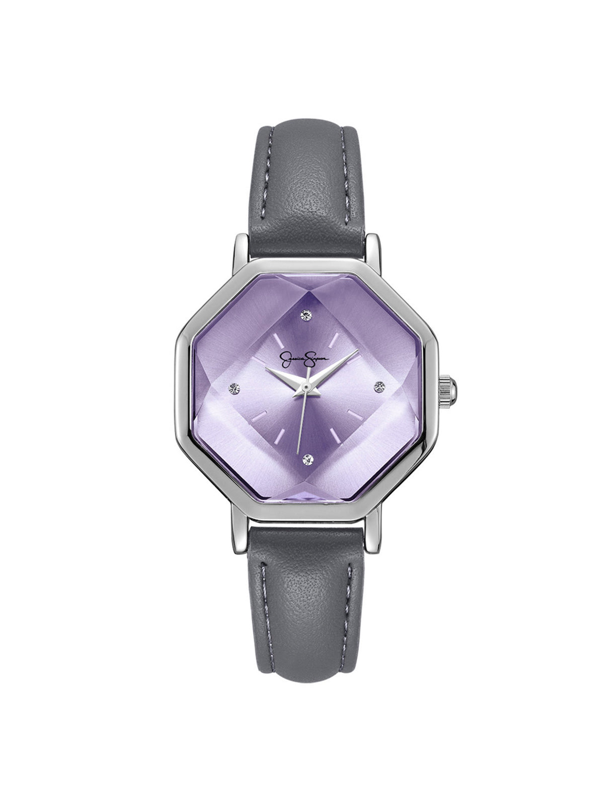 Octagonal Face Watch in Silver