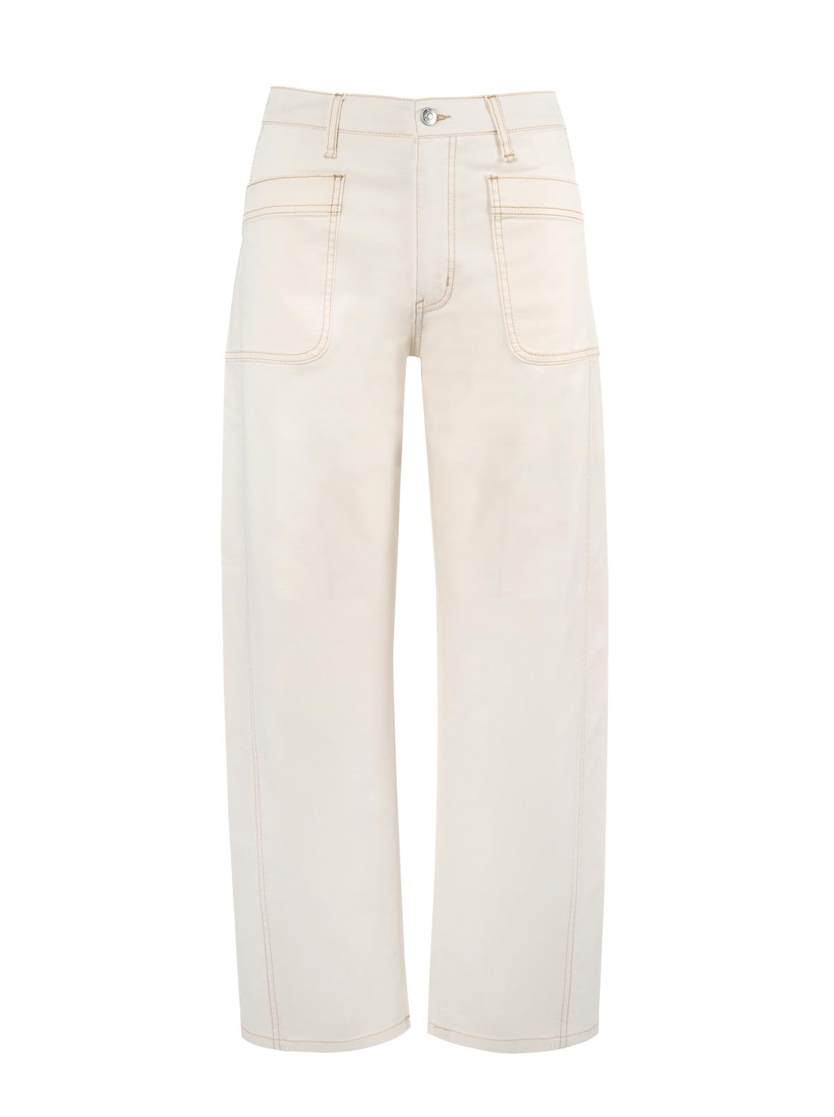Relaxed Barrel Jeans in Ecru