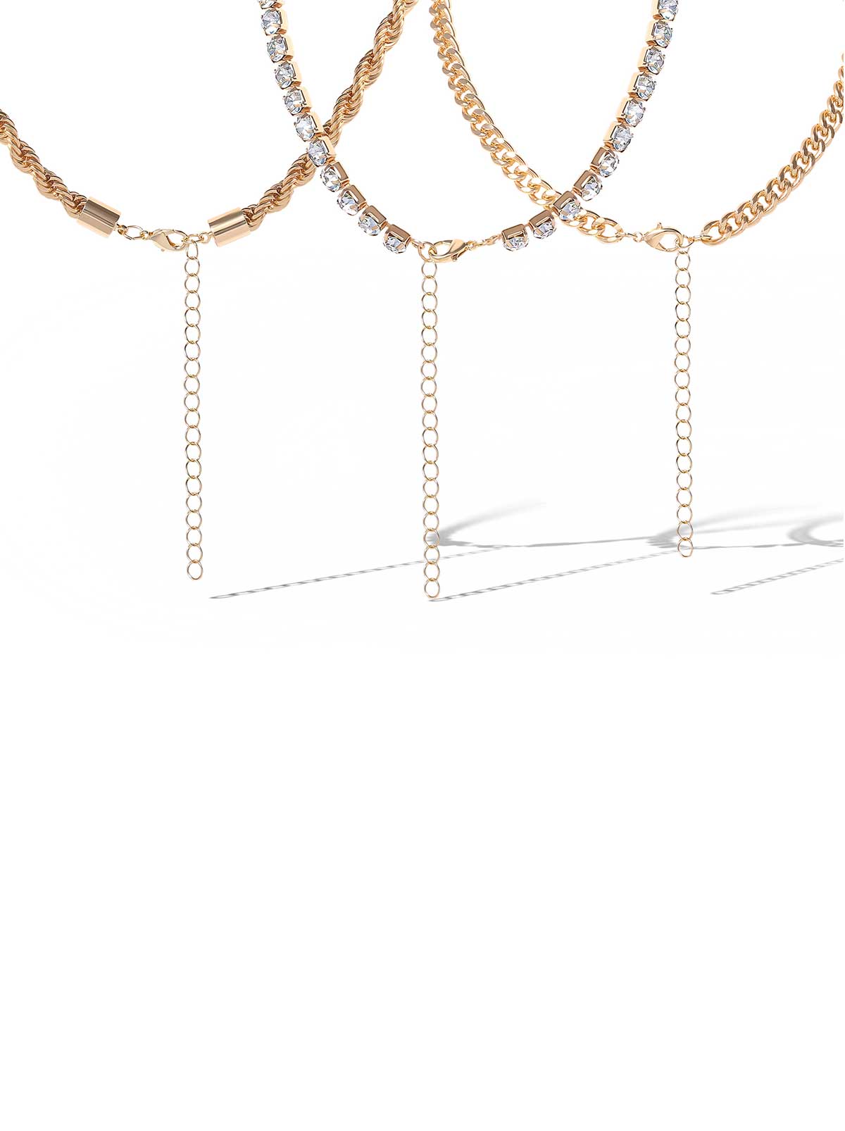 Mixed Metals Trio Necklace