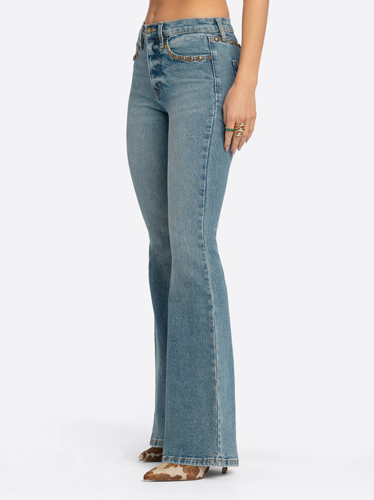 Jessica Simpson 2.0 Stevie Flare Jeans in Poppy