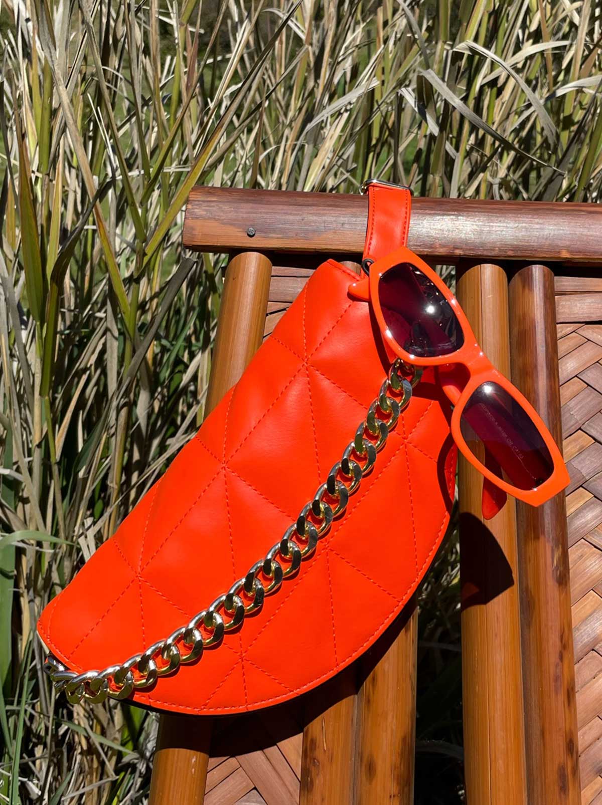 Vintage Oval Sunglasses in Orange