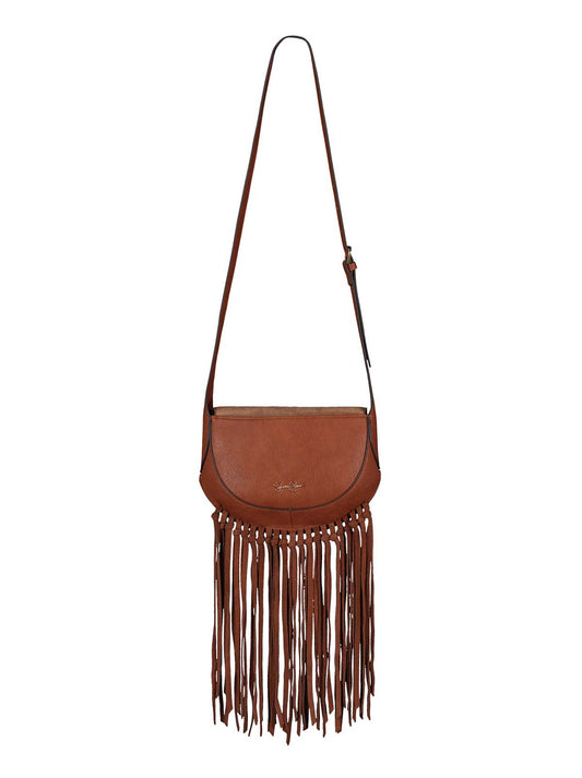 Jessica Simpson 2.0 Ava Saddle Crossbody in Golden Oak