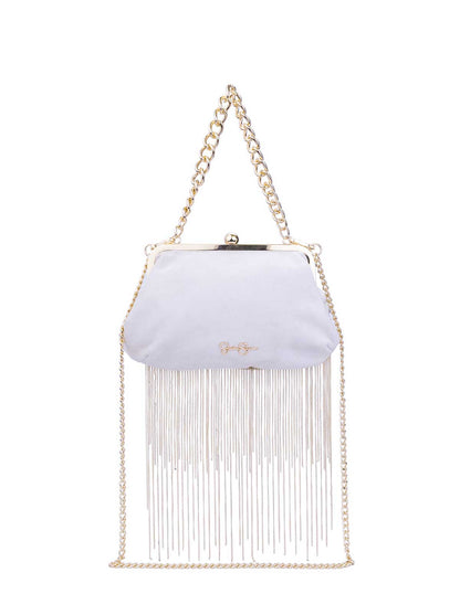 Jessica Simpson 2.0 Zoe Frame Clutch in Soft Ivory