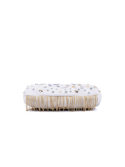 Jessica Simpson 2.0 Zoe Frame Clutch in Soft Ivory