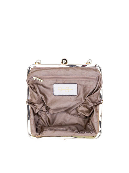 Jessica Simpson 2.0 Zoe Frame Clutch in Soft Ivory