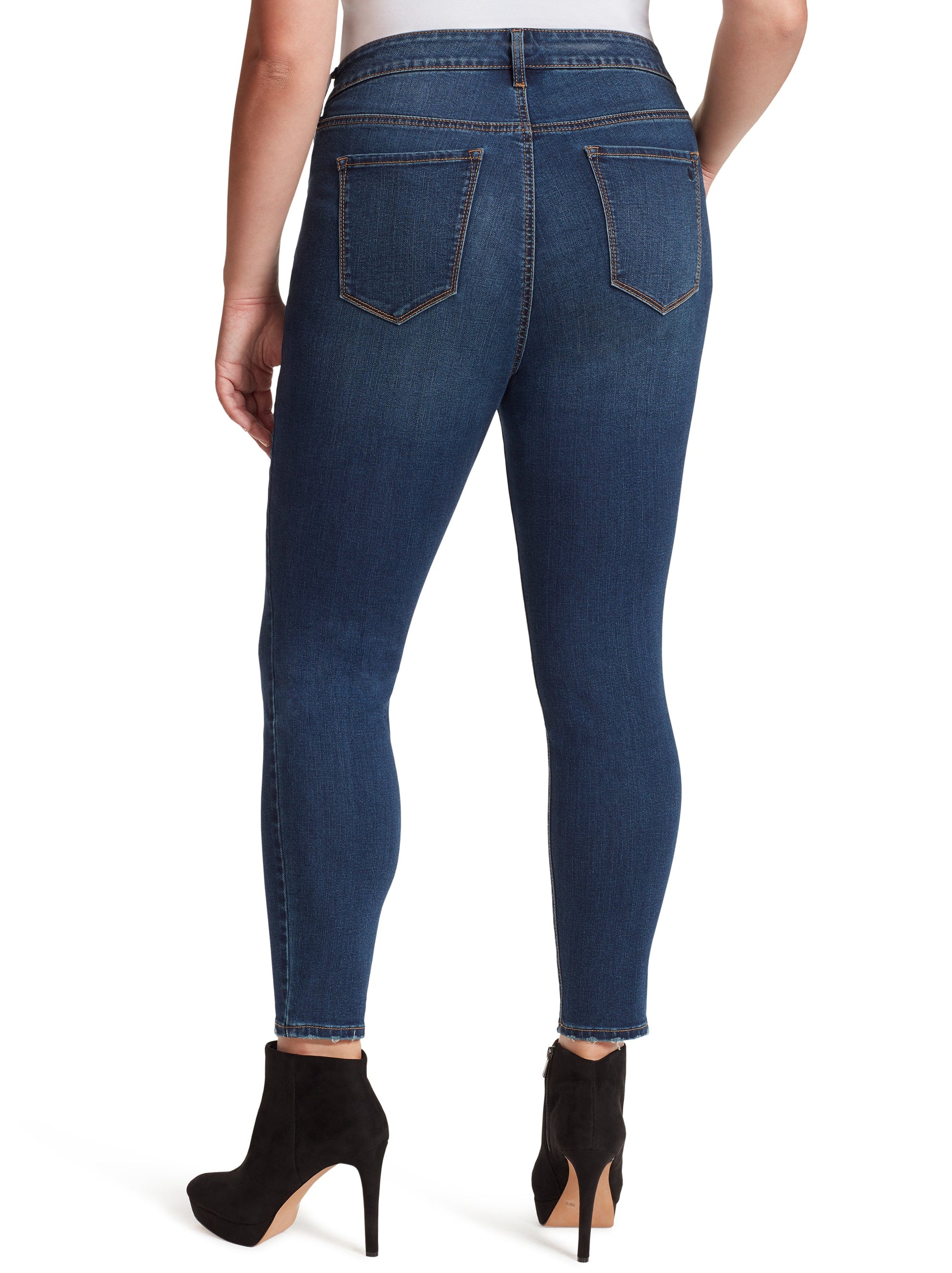Adored High Rise Ankle Skinny Jeans in Mia