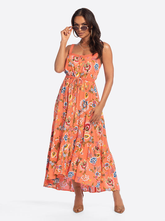 JS Jessica Simpson Sarita Maxi Dress in Emberglow Bohemian