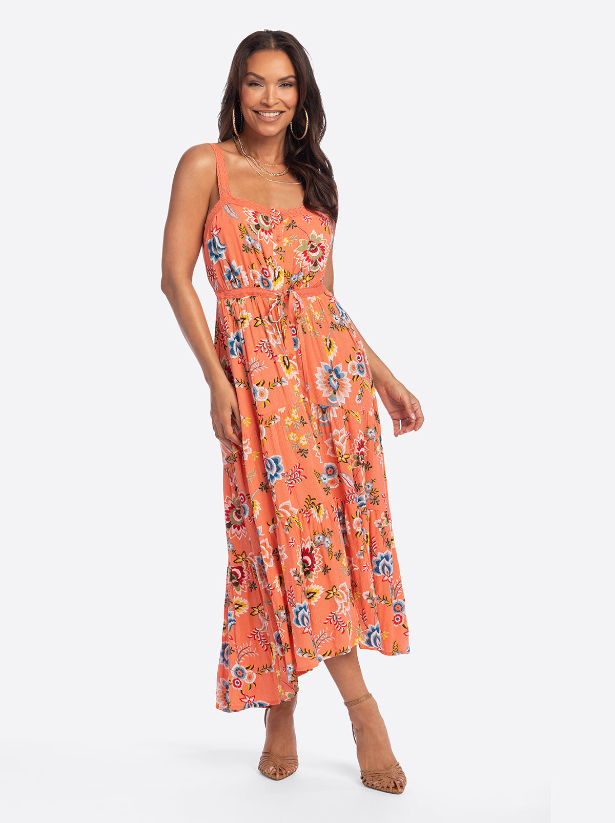 JS Jessica Simpson Sarita Maxi Dress in Emberglow Bohemian