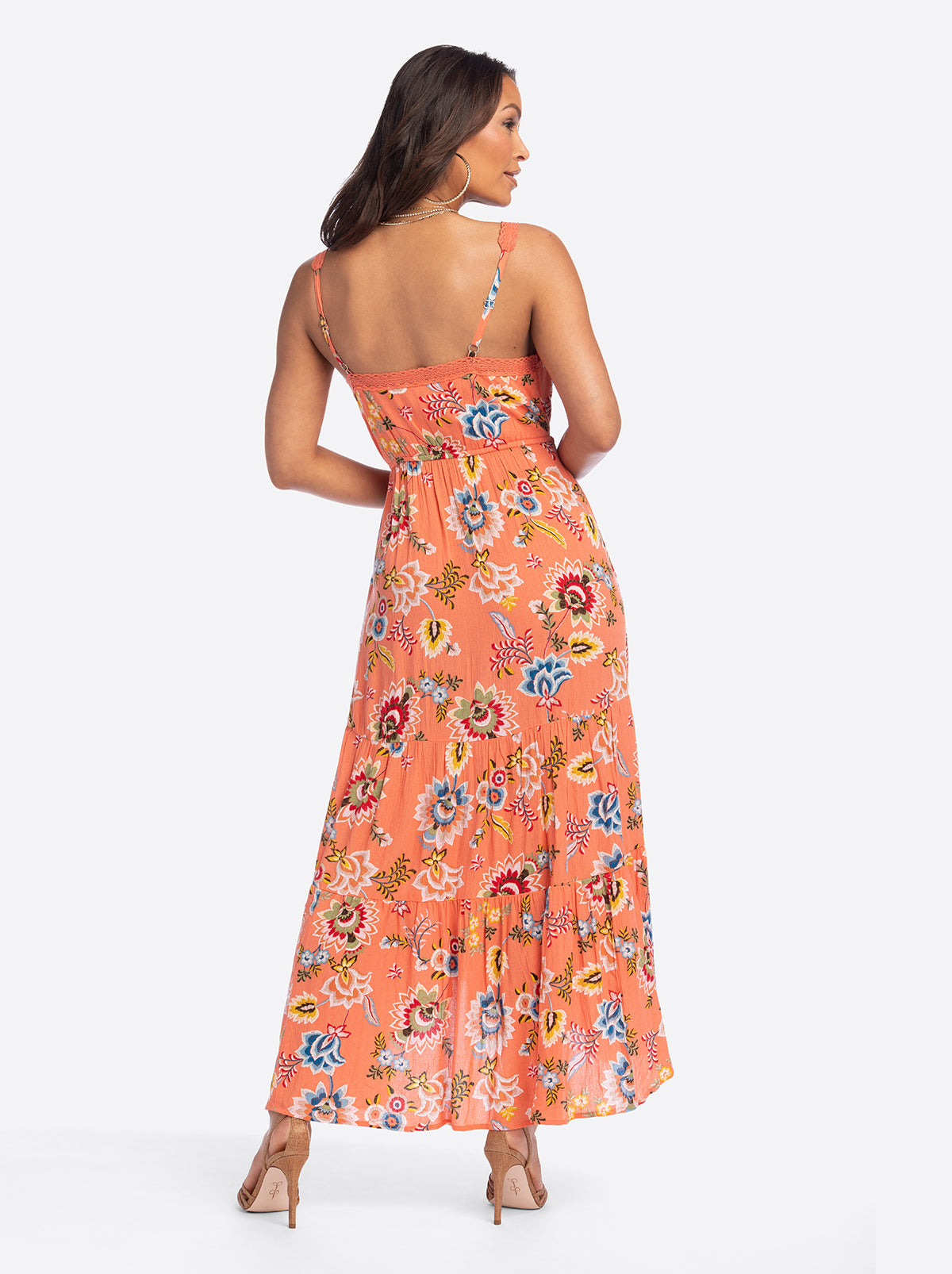 JS Jessica Simpson Sarita Maxi Dress in Emberglow Bohemian