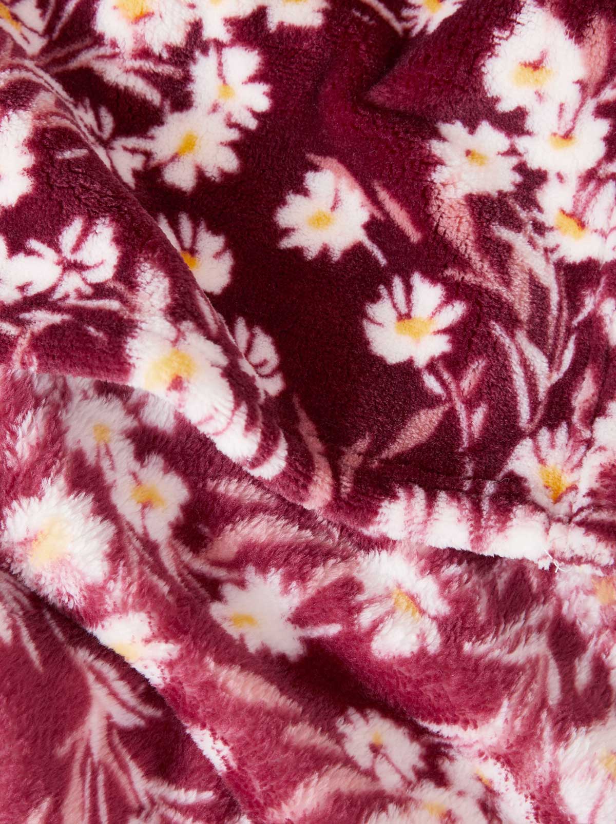 Wildflower Park Plush Throw in Wine Red