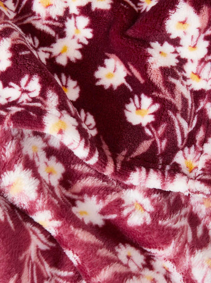 Wildflower Park Plush Throw in Wine Red