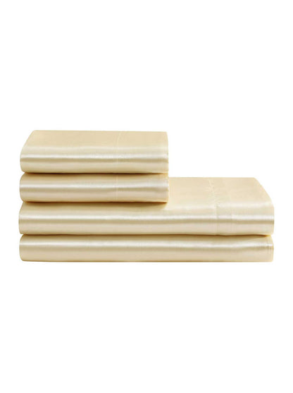Silky Satin Sheet Set in Antique Golden Honey