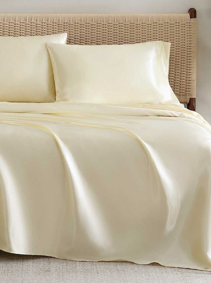 Silky Satin Sheet Set in Antique Golden Honey