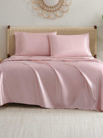 Silky Satin Sheet Set in Pink Lotus