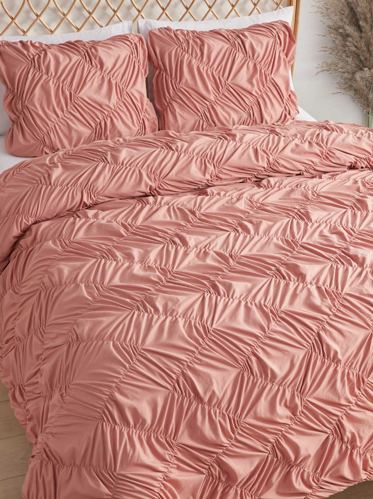 Emmy Textured Comforter Set in Antique Rose