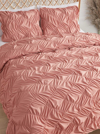 Emmy Textured Comforter Set in Antique Rose