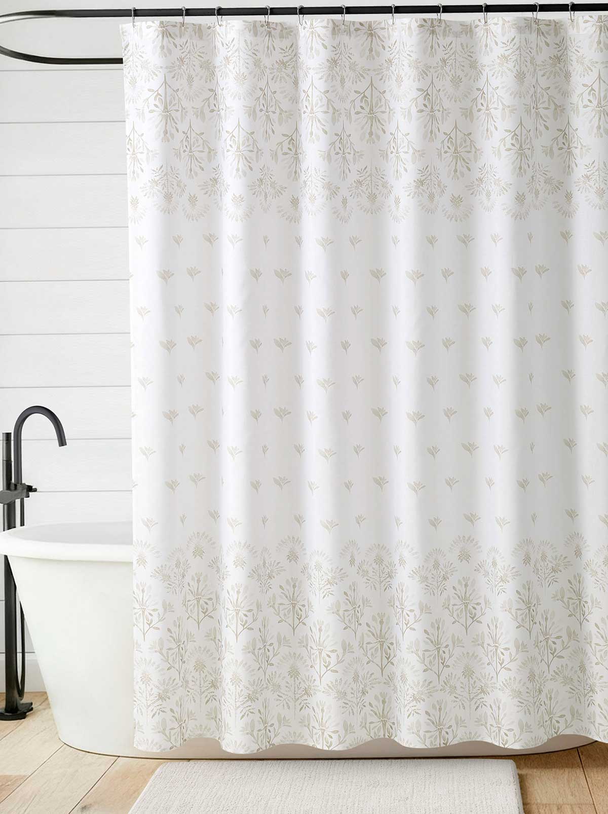 Tasia Taupe Shower Curtain Set