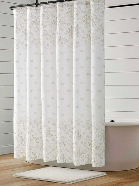 Tasia Taupe Shower Curtain Set