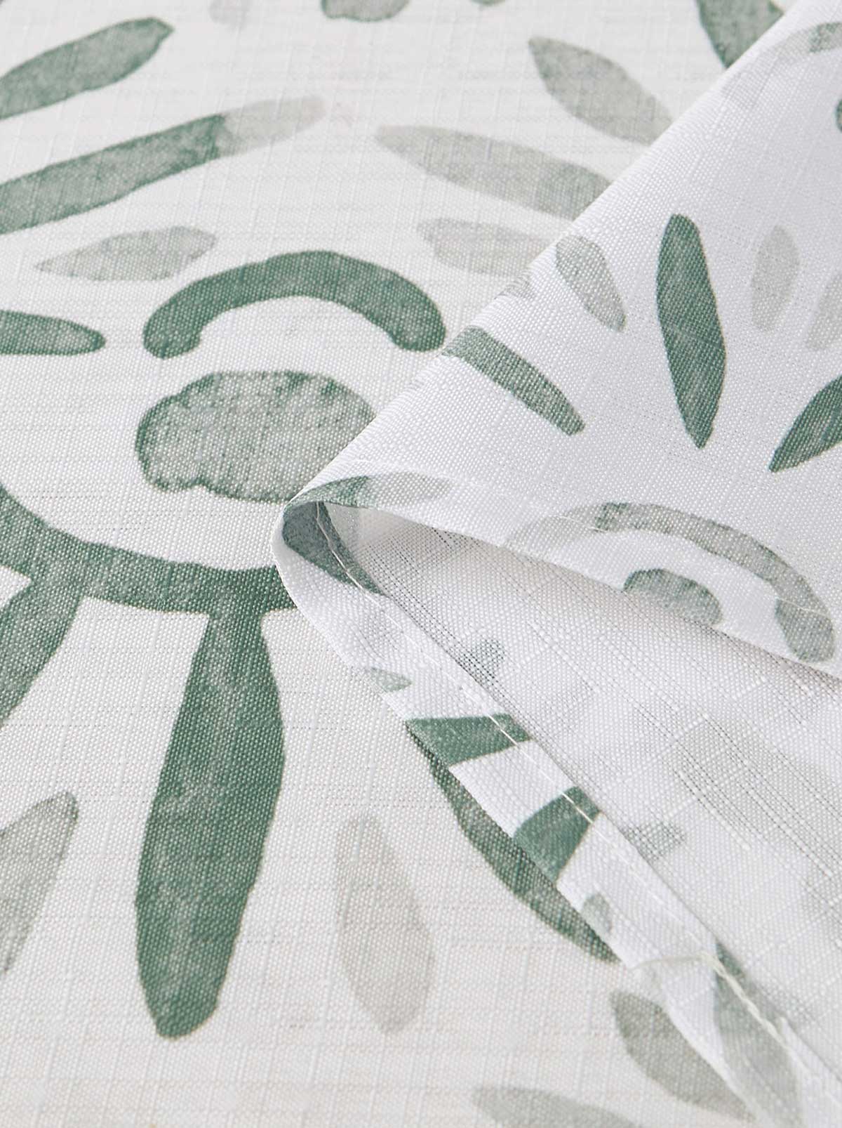 Haven Border Sage Green Shower Curtain Set