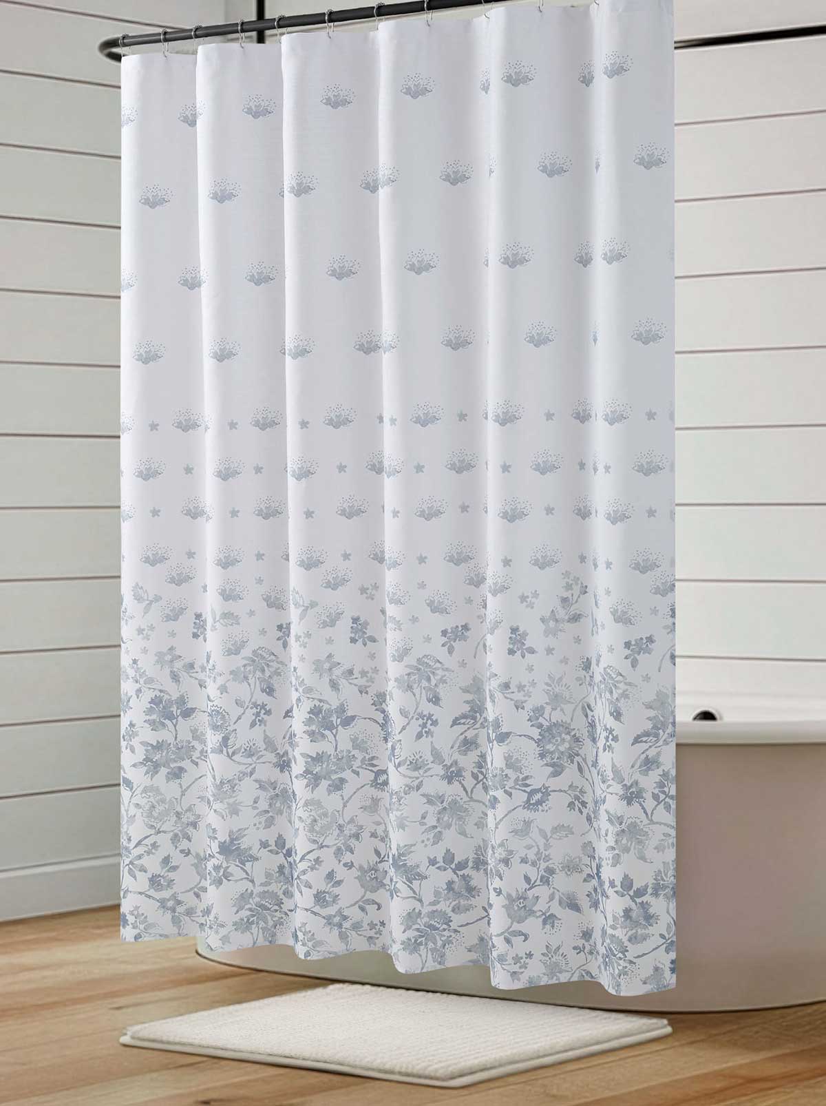 Jalina Blue Shower Curtain Set