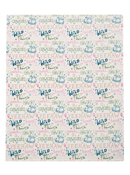 Howdy Cowgal Plush Throw Blanket