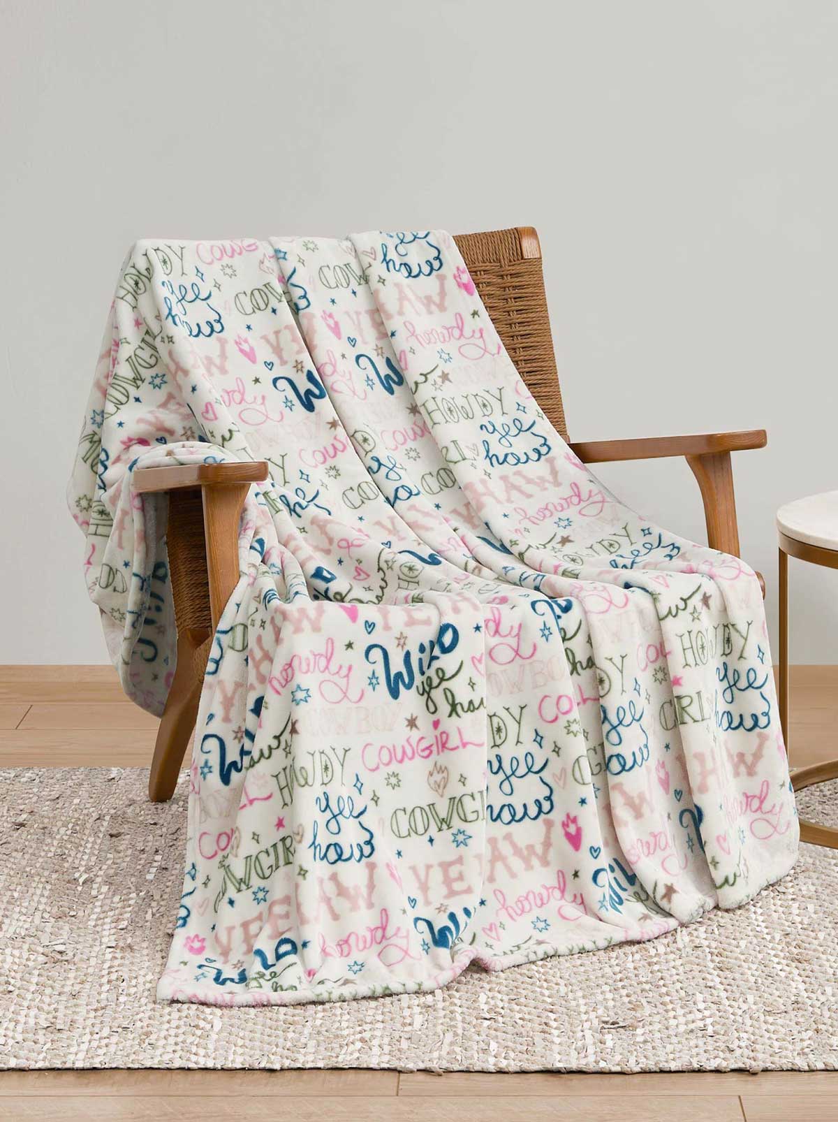Howdy Cowgal Plush Throw Blanket