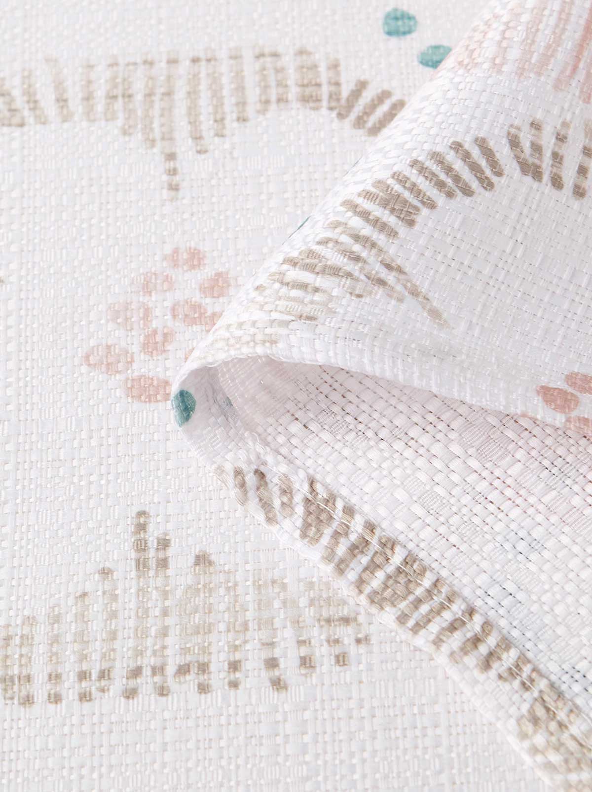 Daisy Squares Taupe Shower Curtain Set