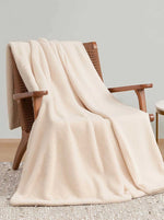 Faux Fur Throw Blanket in Sea Salt