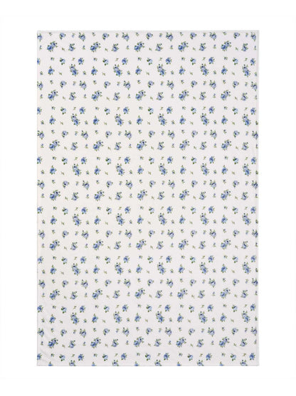 Cottage Rose Blue Plush Throw Blanket