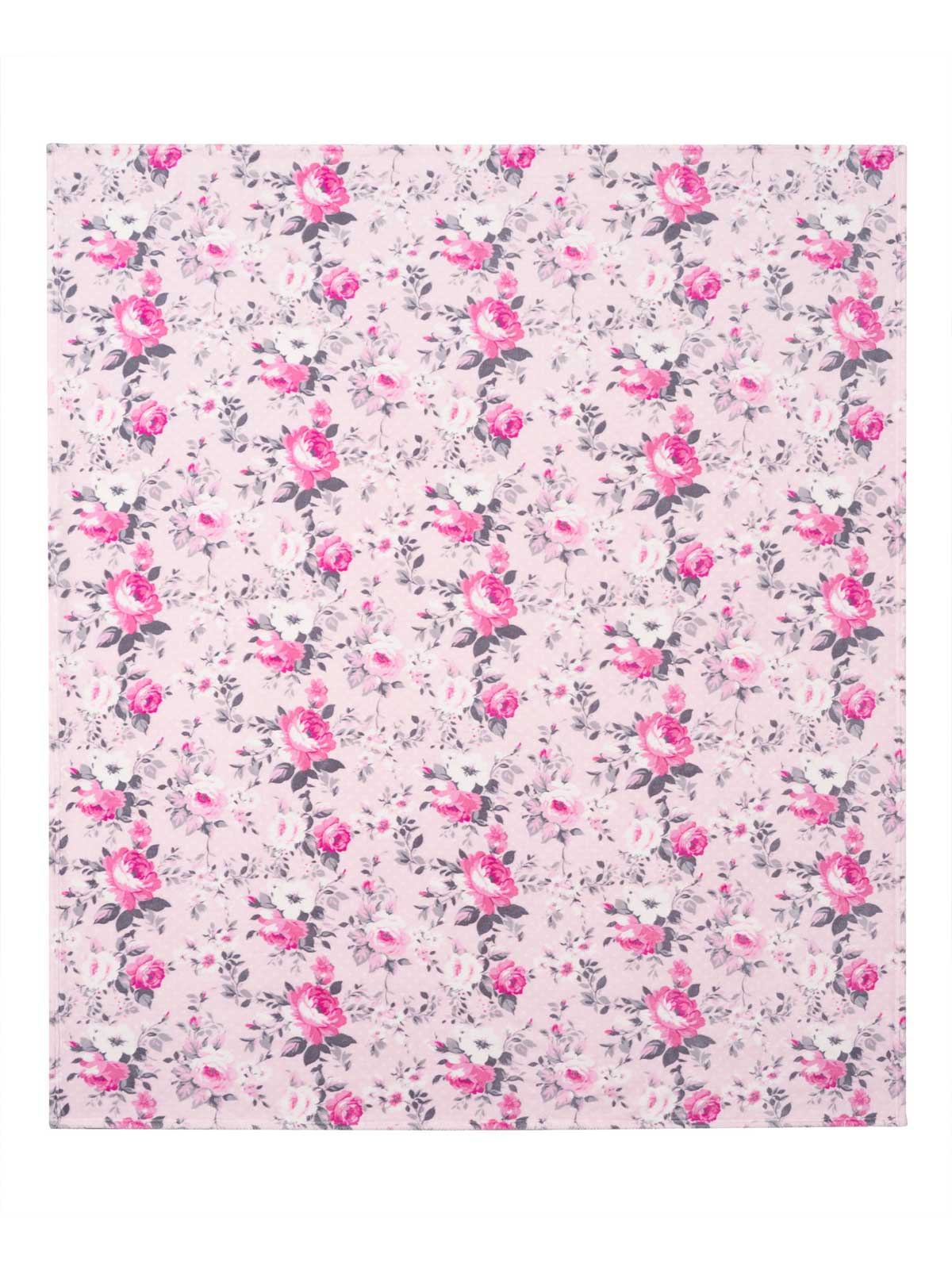 Esther Blush Roses Plush Throw Blanket