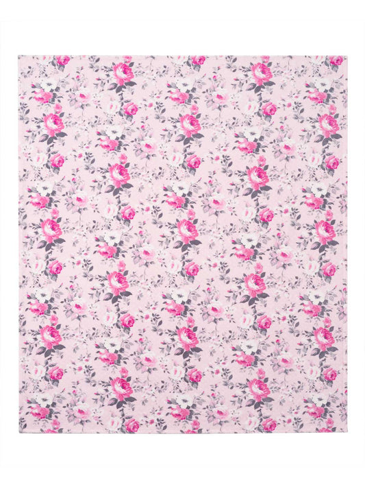 Esther Blush Roses Plush Throw Blanket