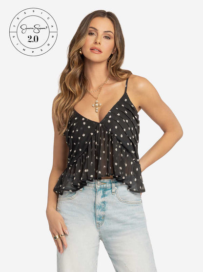 Jessica Simpson 2.0 Anais Cami in Tap Shoe-Polka Dot