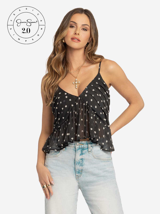 Jessica Simpson 2.0 Anais Cami in Tap Shoe-Polka Dot