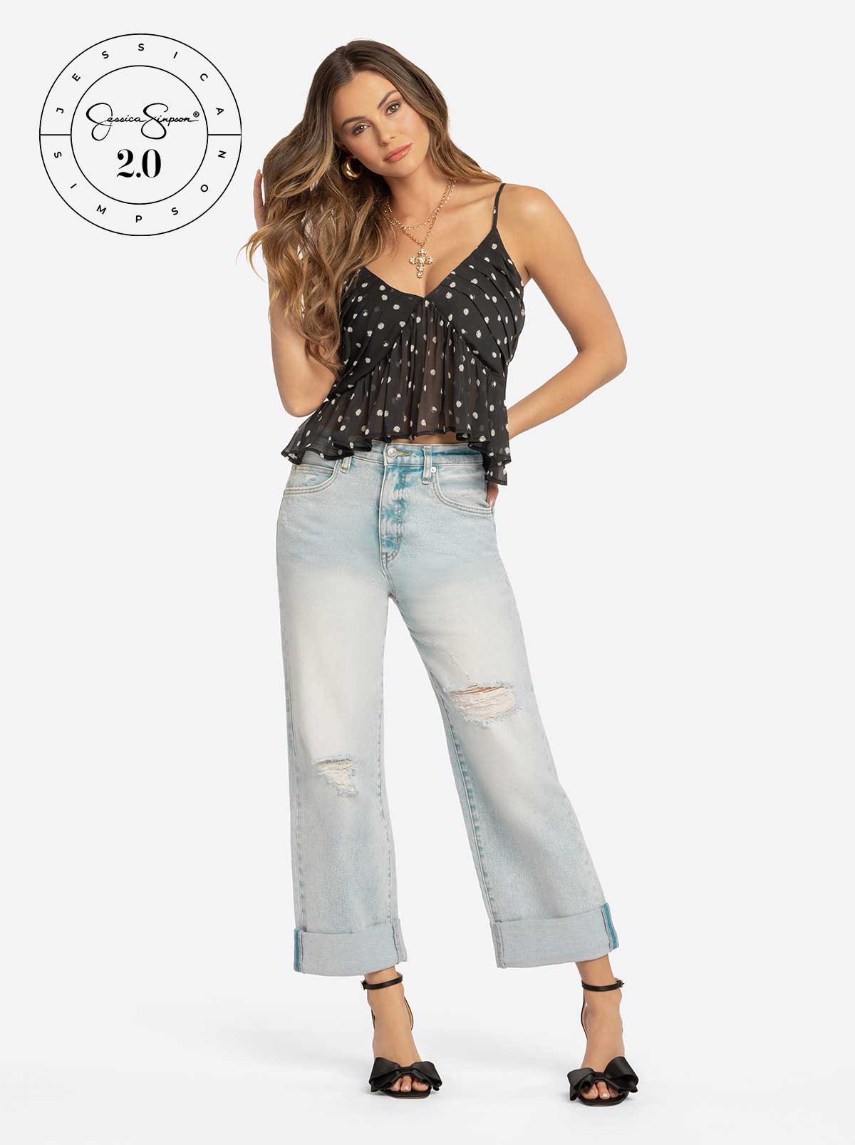 Jessica Simpson 2.0 Anais Cami in Tap Shoe-Polka Dot